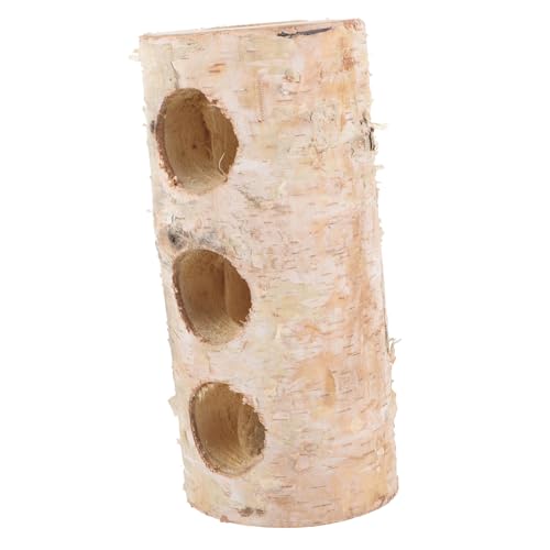 VILLFUL Hamsterbaumtunnel, Hamsterkäfig Versteck, Meerschweinchen Versteckröhre, Hamstertunnel, Hamsterversteckhöhle, Hamsterröhren, Eichhörnchentunnel, Holzhöhlenspielzeug, von VILLFUL