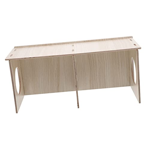 VILLFUL Hamsterversteck Aus Massivholz Spielzeug Für Hamster Holzhaus Für Kleintiere Verstecknest Zum Spielen Und Schlafen Naturmaterial Für Haustiere von VILLFUL