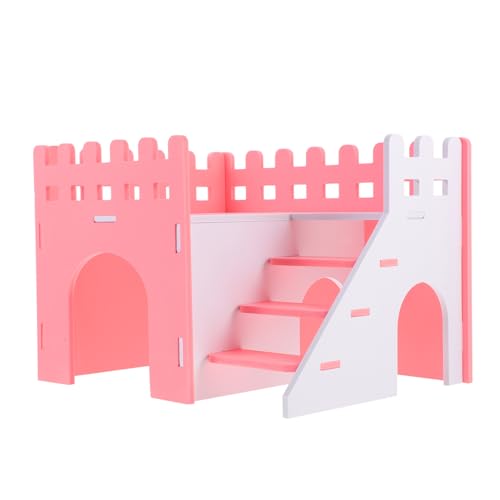 VILLFUL Hamsterhaus Zweistöckig Beißfest Kleintierversteck Geräumig Geeignet für Meerschweinchen und Ratten als Rückzugsort und Spielhaus in Rosa VILLFUL Hamsterhaus Zweistöckig Beißfest Kleintierversteck Geräumig Geeignet für Meerschweinchen und Ratten als Rückzugsort und Spielhaus in Rosa von VILLFUL
