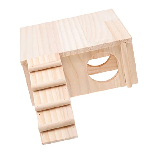VILLFUL Hamsterhaus aus Holz mit Kammern und Leiter Mehrzimmer Versteck und Spieltunnel für Hamster Gerbils und Kleine Haustiere Sicheres Glattes Holzspielzeug für Nagetier Zubehör VILLFUL Hamsterhaus aus Holz mit Kammern und Leiter Mehrzimmer Versteck und Spieltunnel für Hamster Gerbils und Kleine Haustiere Sicheres Glattes Holzspielzeug für Nagetier Zubehör von VILLFUL