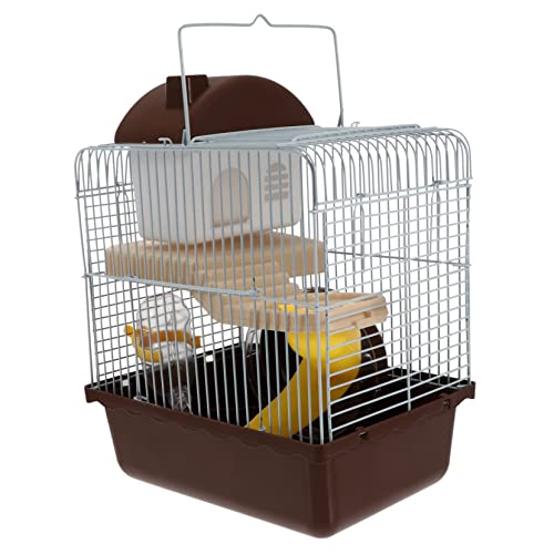 VILLFUL Hamsterkäfig Doppelstock Käfig Für Kleine Nager Atmungsaktiv Gemütlicher Schlafbereich Und Spielplatz Für Hamster Und Kleintiere Braun Zufall Bei Zubehörfarbe VILLFUL Hamsterkäfig Doppelstock Käfig Für Kleine Nager Atmungsaktiv Gemütlicher Schlafbereich Und Spielplatz Für Hamster Und Kleintiere Braun Zufall Bei Zubehörfarbe von VILLFUL