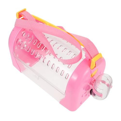 VILLFUL Transportkäfig Für Kleine Haustiere Aus Kunststoff Hamster-Tragetasche Mit Schultergurt Für Reisen Wandern Und Spaziergänge Geeignet Für Hamster Und Andere Kleine Tiere von VILLFUL