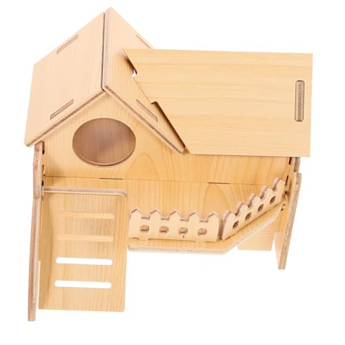 VILLFUL Hamsternesthaus Verschleißfestes Rattenversteck Empfindliches Hamsterversteck Hölzerne Hamsterverstecke Hamsterversorgung Verschleißfestes Rattenhaus Hamster Holzverstecke von VILLFUL