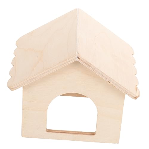 VILLFUL Hamsterversteck Hamsterhäuser und Verstecke kleines Tierhaus aus Holz Spielzeuge Rattenhütte aus Holz Hamster-Hütte zum Verstecken empfindlich Hamsternest von VILLFUL