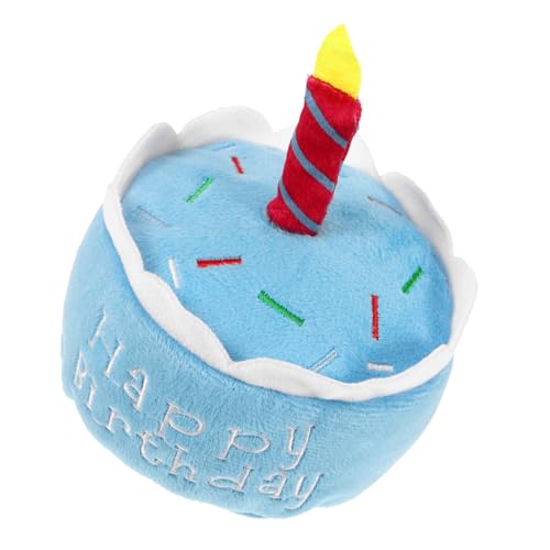 VILLFUL Haustier Geburtstagskuchen Plüschtier, Haustier Geburtstagsparty Gastgeschenke, Hundegeburtstagskuchen, Haustier Hundegeburtstagsgeschenk, Haustierspielzeug, Geburtstagskuchen von VILLFUL