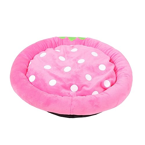 VILLFUL Luxuriöses Hundenest mit Erdbeermotiv bequemes mittelgroßes Hundebett für Hunde Haustierbett gemütliche Atmosphäre VILLFUL Luxuriöses Hundenest mit Erdbeermotiv bequemes mittelgroßes Hundebett für Hunde Haustierbett gemütliche Atmosphäre von VILLFUL