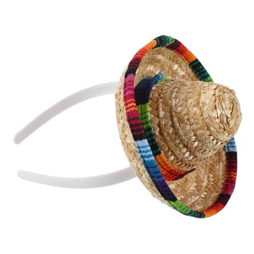 VILLFUL Party-Stirnband Für Hunde Und Katzen – Mexikanischer Sombrero Aus Stroh – Haar-Accessoire Für Haustiere Mit Schleife – von VILLFUL