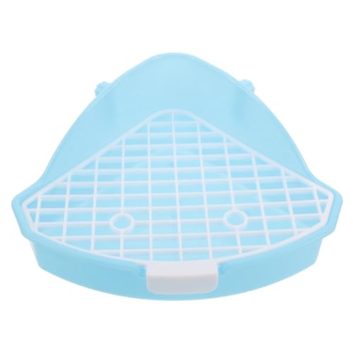 VILLFUL Haustier-Urinal-Töpfchen Kleintier-Töpfchen-Trainer-Box Ecktoilette für Kaninchen Meerschweinchen Blau platzsparendes Design leicht zu reinigen von VILLFUL