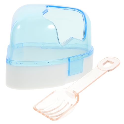 VILLFUL Kleine Tiere Badewanne Für Hamster Fünfzackige Sternform rutschfest Geeignet Für Sandbäder Und Pflege Von Kleintieren Blau Zufällige Löffelfarbe von VILLFUL