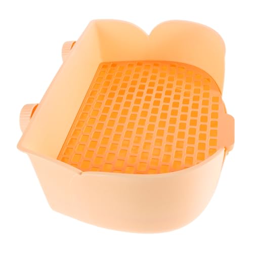 VILLFUL Haustierkaninchen -Toilette Häschen-Heu-Futterspender Frettchenstreu Katzentoilette kleines Tierbad Tierstreu Tablett Katzenträger für Haustiere Katzenstreu Pfanne Plastik Orange VILLFUL Haustierkaninchen -Toilette Häschen-Heu-Futterspender Frettchenstreu Katzentoilette kleines Tierbad Tierstreu Tablett Katzenträger für Haustiere Katzenstreu Pfanne Plastik Orange von VILLFUL