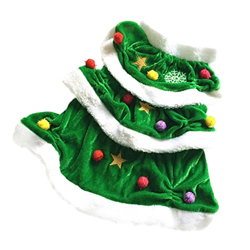 VILLFUL Haustierkleidung Für Weihnachten Hunde-Hoodie Hundekostüm Weihnachten Cosplay-Outfits Grünes Outfit Hundemäntel Weihnachtshundekleider Kleines Hundekostüm Hundekleidung Modellieren von VILLFUL