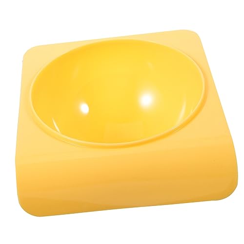 VILLFUL Haustiernapf Einfacher Hundenapf Wasserschale Welpennäpfe Für Zu Hause Hundefutterhalter Lebensmittelbehälter Hundefutterspender Hundenapf Indoor Hundenapf Plastik Yellow von VILLFUL