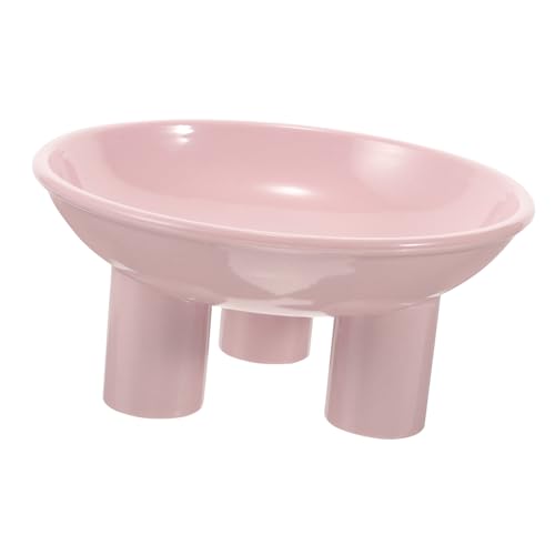 VILLFUL Erhöhter Katzennapf Ergonomischer Futternapf Für Katzen Mit Optimaler Nackenstütze Futternapf Für Wasser Und Futter Stilvolles Pflegeleichtes Design in Rosa von VILLFUL