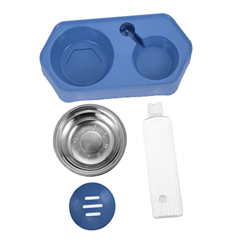 VILLFUL Automatischer Wasserspender Für Haustiere Doppelte Futter Und Trinkschalen Für Hunde Und Katzen rutschfest Bruchsicherem Material Für Zuhause Und Unterwegs von VILLFUL