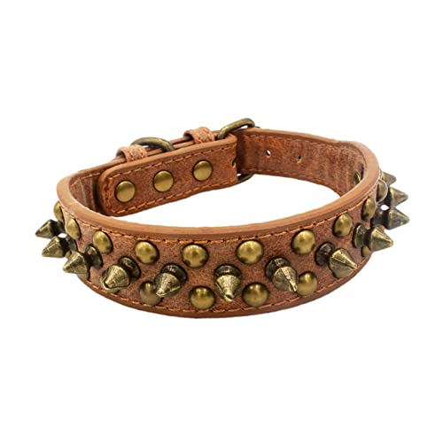 VILLFUL Rundes Nagelhalsband für Hunde Haustierhalsband Haustierbedarf Bequeme Passform Größe für Haustiere VILLFUL Rundes Nagelhalsband für Hunde Haustierhalsband Haustierbedarf Bequeme Passform Größe für Haustiere von VILLFUL