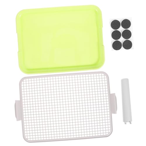 VILLFUL Haustiertoilette Trainingstablett für Welpen Pee-Pad-Halter Hundebox Tablett pet Supplies pet Bowl von Haustierzügen Mesh-Toilette für Haustiere Plastik Light Green VILLFUL Haustiertoilette Trainingstablett für Welpen Pee-Pad-Halter Hundebox Tablett pet Supplies pet Bowl von Haustierzügen Mesh-Toilette für Haustiere Plastik Light Green von VILLFUL