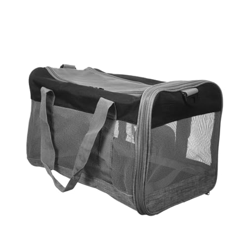 VILLFUL Haustüte Reisetasche für Haustiere Hundereisen Accessoires Reptilienträger Hundetaschenhalter Reisetasche für Welpen Hund Tragetasche kleine hundetragetasche Netz Hellgrau von VILLFUL