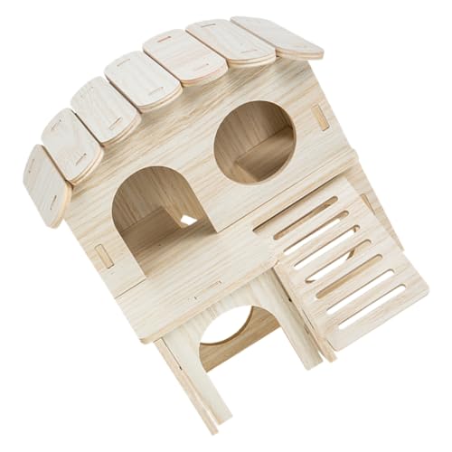 VILLFUL Holz Hamster Versteck mit Doppelstock Mehrkammer Villa Haus für Hamster Meerschweinchen und Kleine Nagetiere Robustes Spiel und Schlafhaus für Kleintierzubehör VILLFUL Holz Hamster Versteck mit Doppelstock Mehrkammer Villa Haus für Hamster Meerschweinchen und Kleine Nagetiere Robustes Spiel und Schlafhaus für Kleintierzubehör von VILLFUL