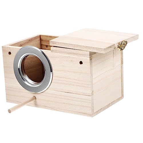 VILLFUL Holz Nistkasten für Papageien und Sittiche Wetterfester Outdoor Vogelhaus Leichtes Atmungsaktives Holznest Tragbar Geeignet für Garten Balkon Terrasse mit Zufälliger VILLFUL Holz Nistkasten für Papageien und Sittiche Wetterfester Outdoor Vogelhaus Leichtes Atmungsaktives Holznest Tragbar Geeignet für Garten Balkon Terrasse mit Zufälliger von VILLFUL