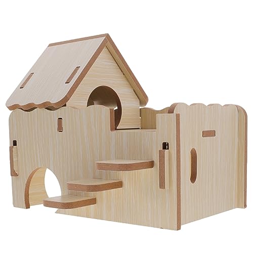 VILLFUL Hamster Leiter Holzhaus Kleintierkäfig Hängemattenzubehör Käfig Für Meerschweinchen Meerschweinchenhäuser Und Verstecke Guineahäute Guinea-Tunnel Versteck Für Hamster Hamstervilla Hamsternest von VILLFUL