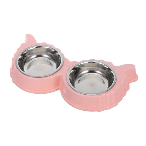 VILLFUL Hundenapf Schmetterlingsform Edelstahl Futternapf Katzennapf Napfset Napferhöhung rutschfeste Für Kleine Hunde Katzen Hamster von VILLFUL