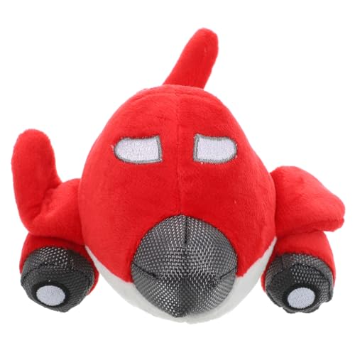 VILLFUL Spielzeug Für Hunde Quietschendes Hundespielzeug in Flugzeugform Für Welpen Mittelgroßer Hunde Roter Plüsch Sanftes Kauen Für Die Gesundheit des Hundes VILLFUL Spielzeug Für Hunde Quietschendes Hundespielzeug in Flugzeugform Für Welpen Mittelgroßer Hunde Roter Plüsch Sanftes Kauen Für Die Gesundheit des Hundes von VILLFUL