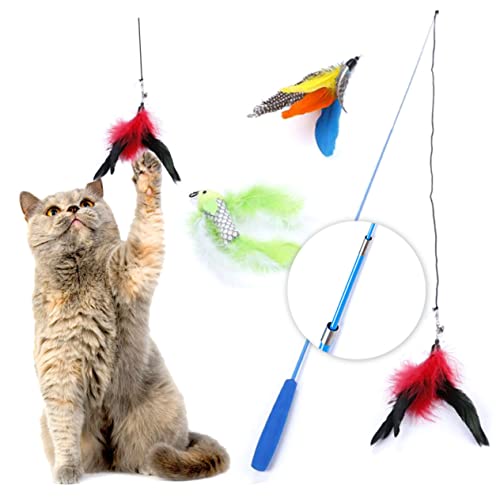 VILLFUL Katzenangel-Set Mit Federfänger Interaktives Spielzeug Für Katzen Teleskop-Angel Für Katzenaktivität Haustierbedarf Für Katzen VILLFUL Katzenangel-Set Mit Federfänger Interaktives Spielzeug Für Katzen Teleskop-Angel Für Katzenaktivität Haustierbedarf Für Katzen von VILLFUL
