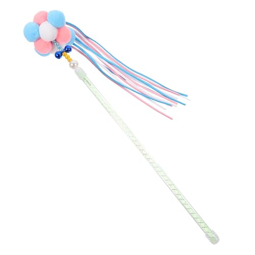 VILLFUL Interaktives Katzenspielzeug Stabförmig mit Glocke Kratzfestes und Bissfestes Katzen Teaser für Indoor Katzen Lustiger Katzenangel für Bewegung und Unterhaltung Stabiles Material von VILLFUL