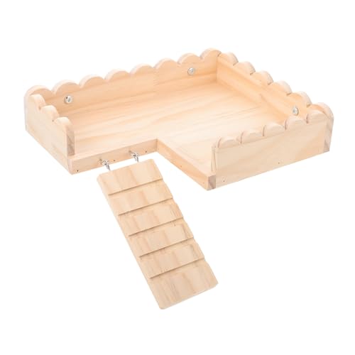 VILLFUL Plattform Für Kleine Haustiere Hamsterplattform Mit Leiter Holzmaterial Spielzeug Für Hamster Klettermöglichkeiten von VILLFUL