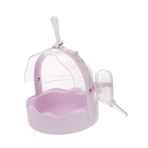 VILLFUL Käfig zum Mitnehmen Tragbarer Hamsterkäfig meerschweinchen reisekäfig Tragetasche für Kleintiere Spielzeugtransportbox für Haustiere kleines Tier im Freien Käfig Plastik Violett von VILLFUL