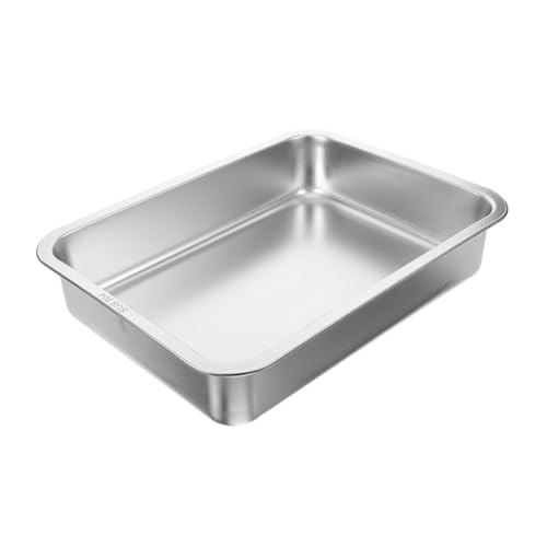 VILLFUL Katzenklo Offen Robust Leicht zu Reinigen Katzentoilette Metall Katzenstreu Wanne für Kätzchen und Kaninchen von VILLFUL