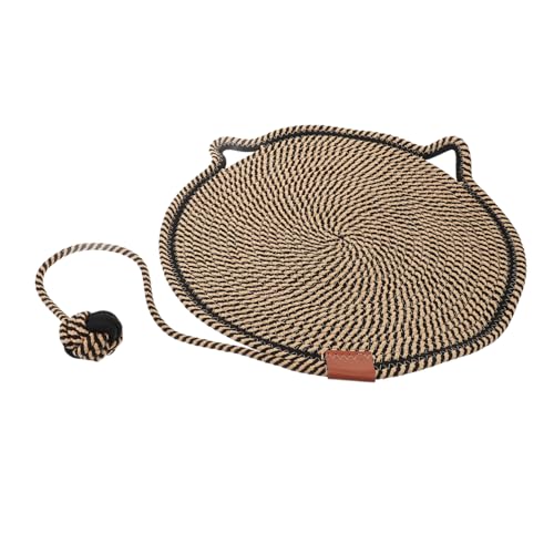 VILLFUL Rundes Katzenkratzbrett Baumwollkissen Katzenspielzeug Kratzbrett für Kätzchen tragbar und rutschfest Schwarz VILLFUL Rundes Katzenkratzbrett Baumwollkissen Katzenspielzeug Kratzbrett für Kätzchen tragbar und rutschfest Schwarz von VILLFUL