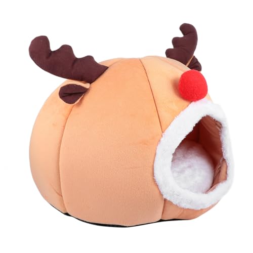 VILLFUL Weihnachtsthema Katzenschlafbett Rentierform Haustierbett Zelt für Katzen Hunde VILLFUL Weihnachtsthema Katzenschlafbett Rentierform Haustierbett Zelt für Katzen Hunde von VILLFUL