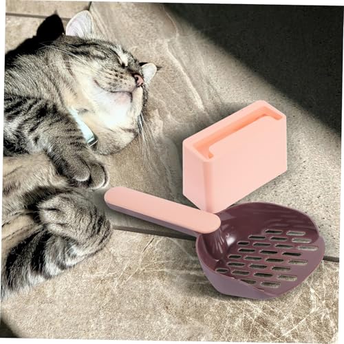 VILLFUL Katzenstreuschaufel aus Leichtem Kunststoff Kleine Katzentoilette Schaufel mit Feinen Löchern Langlebig und Einfach zu Reinigen für Selbstreinigendes Katzenstreu und Katzenklo von VILLFUL
