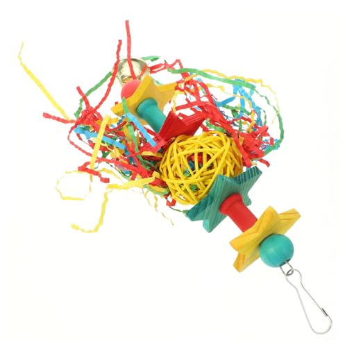 VILLFUL Hängendes Papageienspielzeug Aus Zartem Material Vogelkäfigspielzeug Zum Nagen Und Kauen Kleines Haustierspielzeug Für Papageien Und Andere Vögel Einfach Am Käfig von VILLFUL