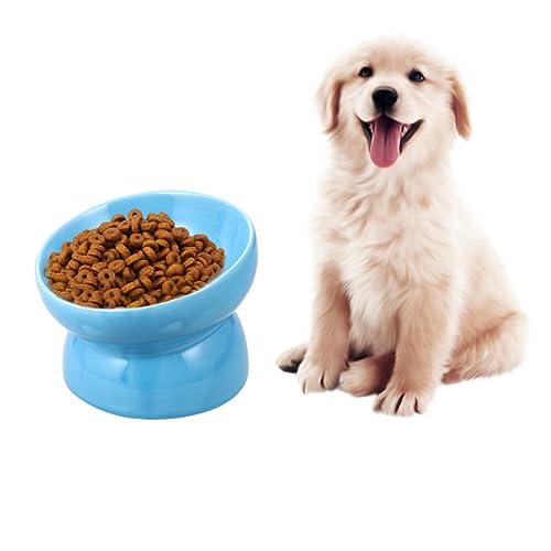 VILLFUL Keramiknapf für Haustiere Keramikschale erhöhter Futterautomat für Hunde Hundenäpfe Katzennäpfe Futternapf für Haustiere Futterautomat für Haustiere Fase Zubringer Haustiernapf von VILLFUL