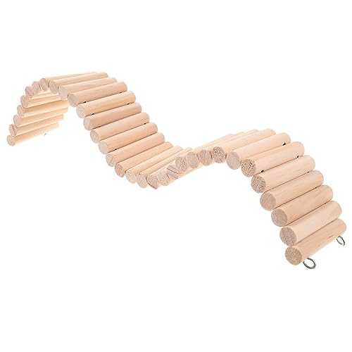 VILLFUL Kleine Holzleiter für Nagetiere Flexibles Kletterspielzeug für Hamster Chinchillas und Andere Kleintiere Sicheres Material Platzsparend zu Reinigen für Käfige und Spielplätze von VILLFUL