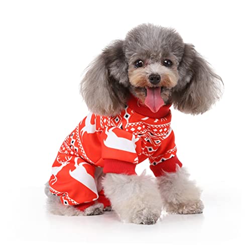 VILLFUL Welpenkleidung Haustier-partykostüm Chihuahua-weihnachtskleidung Kleider Haustier-Outfit Lustig Rot Haustierkleidung von VILLFUL