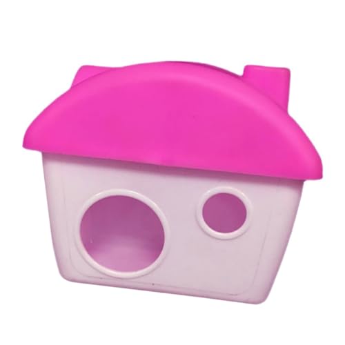 VILLFUL Kleintierhaus aus Stabilem Kleines Versteck für Hamster Meerschweinchen Chinchilla Langlebiges Warmes Schlafhaus für Käfig Komfortables Kleintierversteck Rosa von VILLFUL