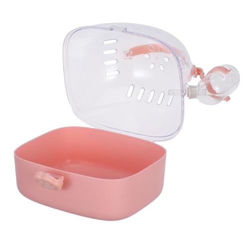 VILLFUL Transportbox Für Kleintiere Reisebox Tragbarer Hamsterkäfig Mit Wasserflasche Und Durchsichtiger Abdeckung Für Kleine Haustiere von VILLFUL