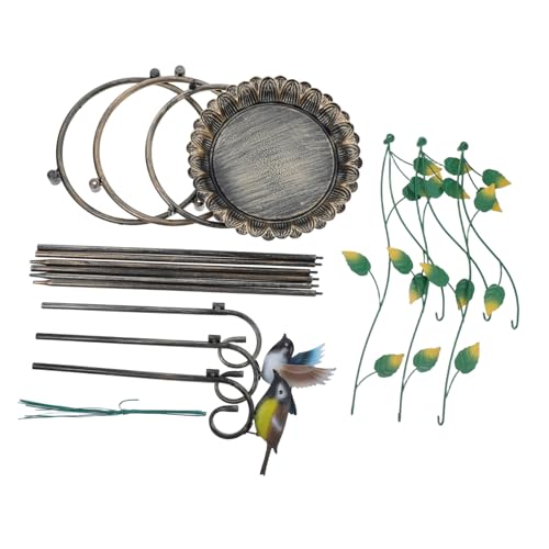 VILLFUL Kletterpflanzenstütze mit Vogelbad und Dekoration Eisen Gartenstütze für Kletterpflanzen Vielseitige Vogeltränke und Blumentopfstütze für Garten und Terrasse VILLFUL Kletterpflanzenstütze mit Vogelbad und Dekoration Eisen Gartenstütze für Kletterpflanzen Vielseitige Vogeltränke und Blumentopfstütze für Garten und Terrasse von VILLFUL