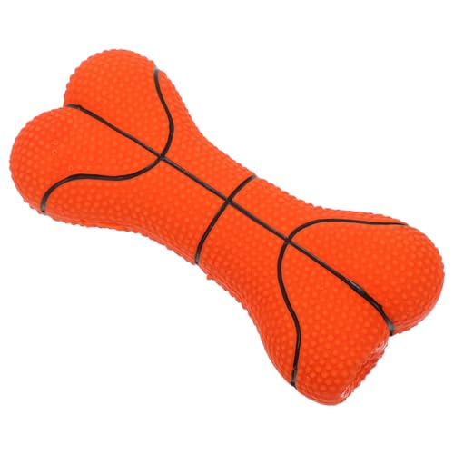 VILLFUL Latex Kauspielzeug für Quietschendes Basketball Knochen für Zahnpflege Sicheres und Langlebiges mit Interaktivem Geräusch für Welpen von VILLFUL