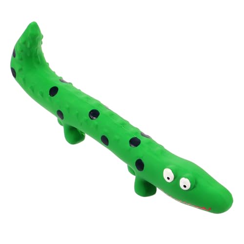 VILLFUL Lustiges Lizard Kauspielzeug aus Latex Tragbares Modellier für Kleine Hunde Effektives Beißspielzeug zur Zahnpflege Interaktives Hundespielzeug Grün von VILLFUL