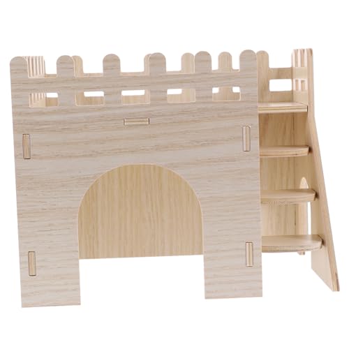 VILLFUL Mehrstöckiges Kleintier Mechanismus Holzhaus, Kleintier Versteck, Kleintierleiter, Meerschweinchen Versteck, Hamster Spielplatz, Hamster Leiter Spielzeug, Kletterleiter Spielzeug, von VILLFUL