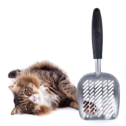 VILLFUL Metall Katzenstreuschaufel Groß Schwarz Korrosionsbeständig Hitzebeständig Langlebige Aluminiumlegierung Komfortabler Griff für Katzenstreuarten Praktische Haustier VILLFUL Metall Katzenstreuschaufel Groß Schwarz Korrosionsbeständig Hitzebeständig Langlebige Aluminiumlegierung Komfortabler Griff für Katzenstreuarten Praktische Haustier von VILLFUL