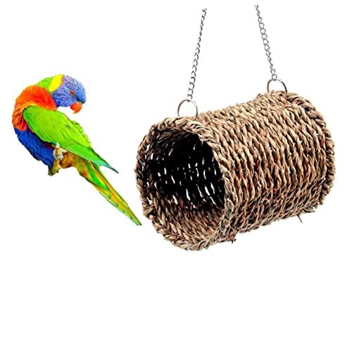VILLFUL Naturnahes Pet Hanging Bed aus Weichem Plüsch Warmes Winter Hängematten Nest für Papageien Vögel Hamster und Meerschweinchen Behagliches Kuschelhöhlen für Käfigtiere von VILLFUL