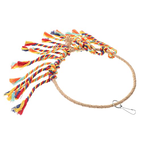 VILLFUL Vogelspielzeug Für Papageien Und Wellensittiche Kletterstand Für Vögel Interaktive Hängeschaukel Naturholz Geeignet Für Käfige Trainingsrahmen von VILLFUL