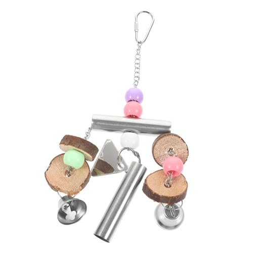 VILLFUL Papageien Spielzeug Mit Glocken Buntes Hängespielzeug Für Vögel Sicheres Kauteil Für Nymphensittiche Und Wellensittiche Zur des Spielverhaltens Im Käfig VILLFUL Papageien Spielzeug Mit Glocken Buntes Hängespielzeug Für Vögel Sicheres Kauteil Für Nymphensittiche Und Wellensittiche Zur des Spielverhaltens Im Käfig von VILLFUL