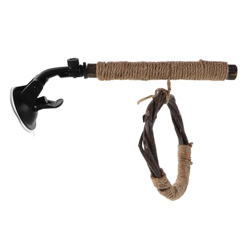VILLFUL Papagei Vogelständer kleine Papageienspielzeuge Vogel-Walking-Seil Vogelperchschwung Vogelzubehör Vogelspielständer Vogelständer Barsch Plastik Khaki von VILLFUL