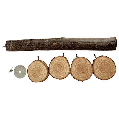VILLFUL Parrot Bird Perch Stand Aus Holz Stabile Kletterstation Für Vögel Einfache Montage Und Reinigung Spielzeug Für Wellensittiche Und Papageien Natürlich Und Sicher von VILLFUL
